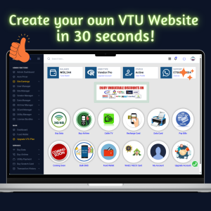 How to create a VTU Website in 3 Minutes