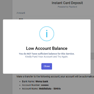 How to Secure your VTU Portal using the Low User Balance feature